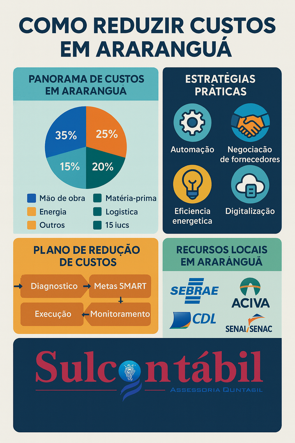 COMO REDUZIR CUSTOS EM ARARANGUA
