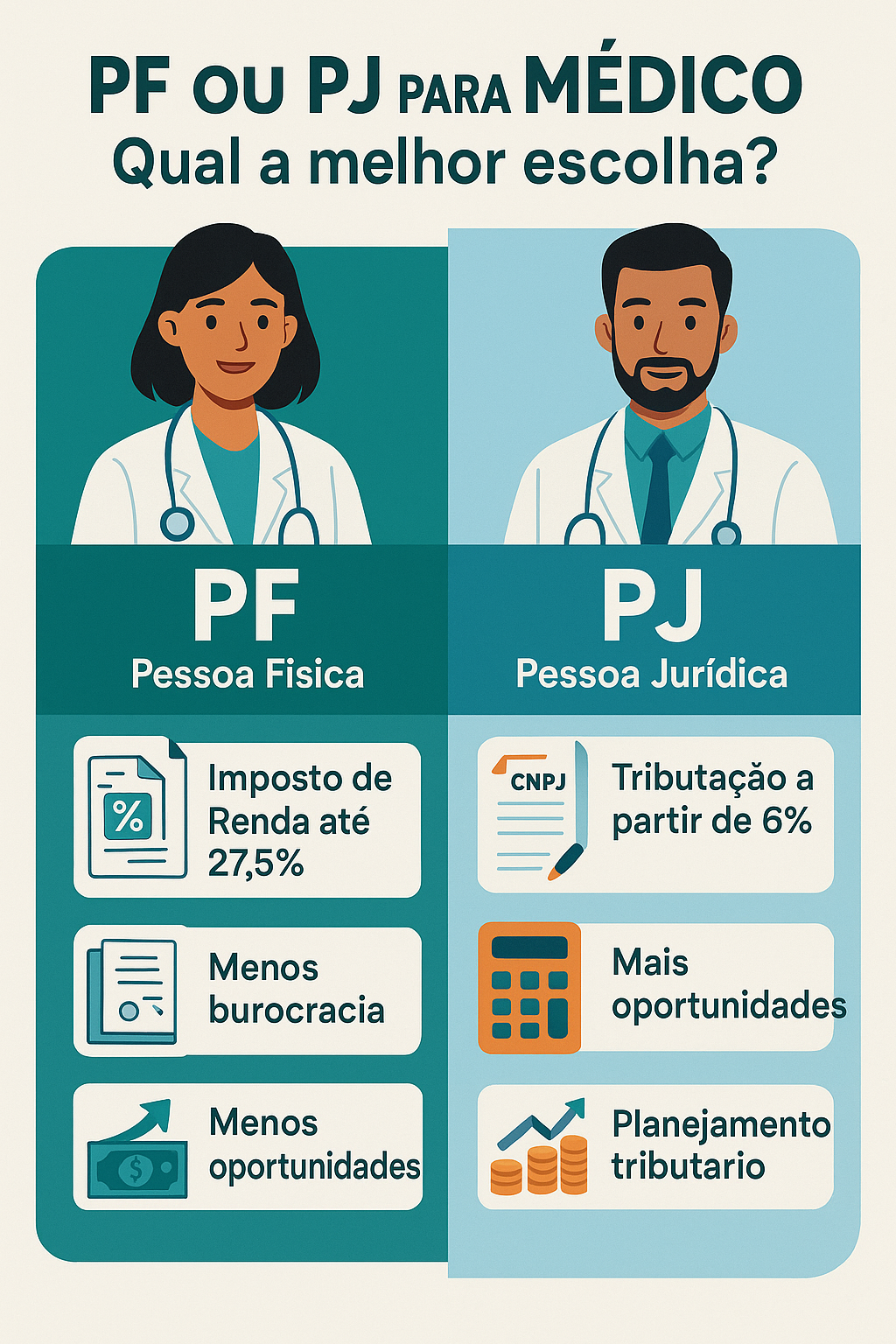 PF OU PJ PARA MEDICO