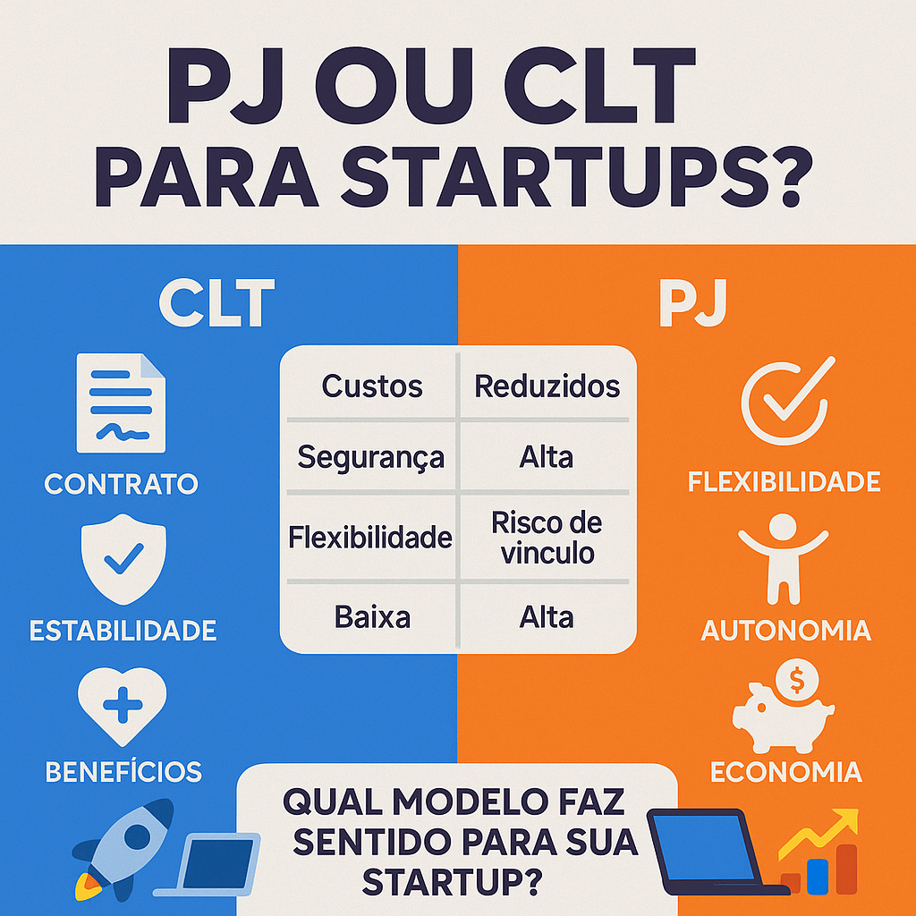 pj ou clt para startups