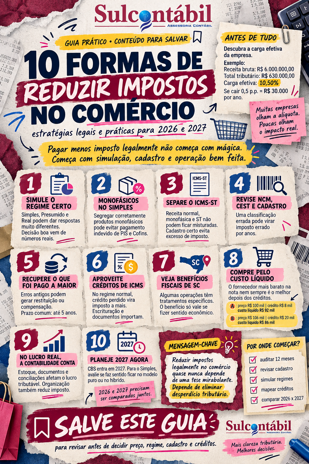 como reduzir impostos no comercio