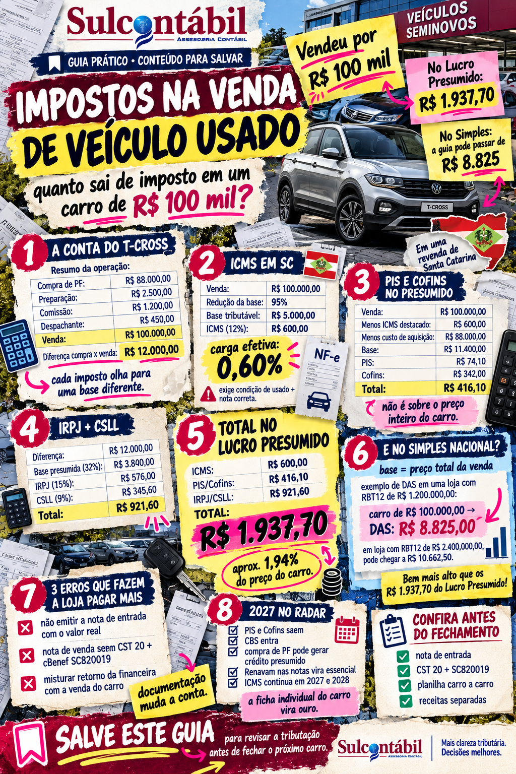 impostos na venda de veículo usado