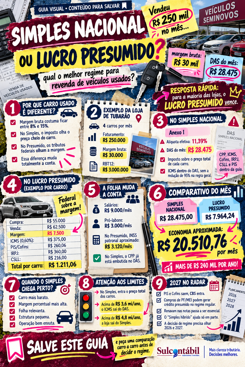 regime tributário para revenda de veículos usados