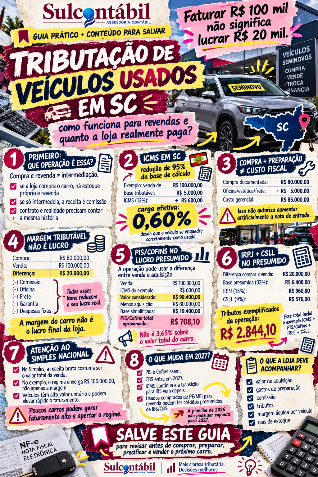 tributação de veículos usados em Santa Catarina